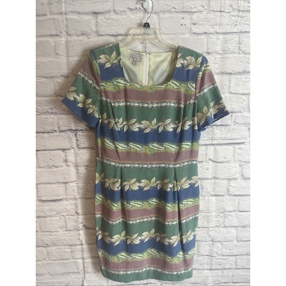 Adrianna Papell Women's Vintage 90s 100% Silk Cottagecore  Dress Size 14 - Picture 2 of 14